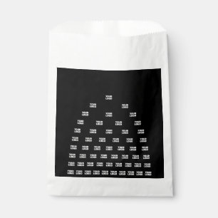 Sachets En Papier Votre logo avec un motif d'arche unique Noir (mo