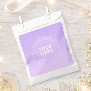 Sachets En Papier Votre logo Dégradé ombré lavande subtil