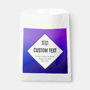 Sachets En Papier Votre logo et texte personnalisable   Ombre violet
