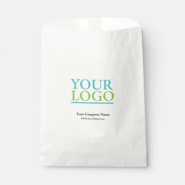 Sachets En Papier Votre logo, nom et site Web Promo (Devant)