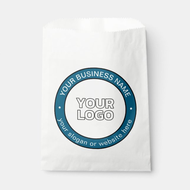 Sachets En Papier Votre logo ou conception et texte circulaire perso (Devant)