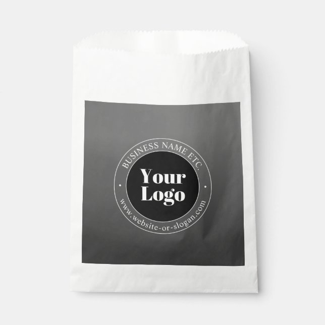 Sachets En Papier Votre logo ou design d'entreprise & texte modifiab (Devant)