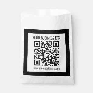 Sachets En Papier Votre nom d'entreprise et votre code QR modifié