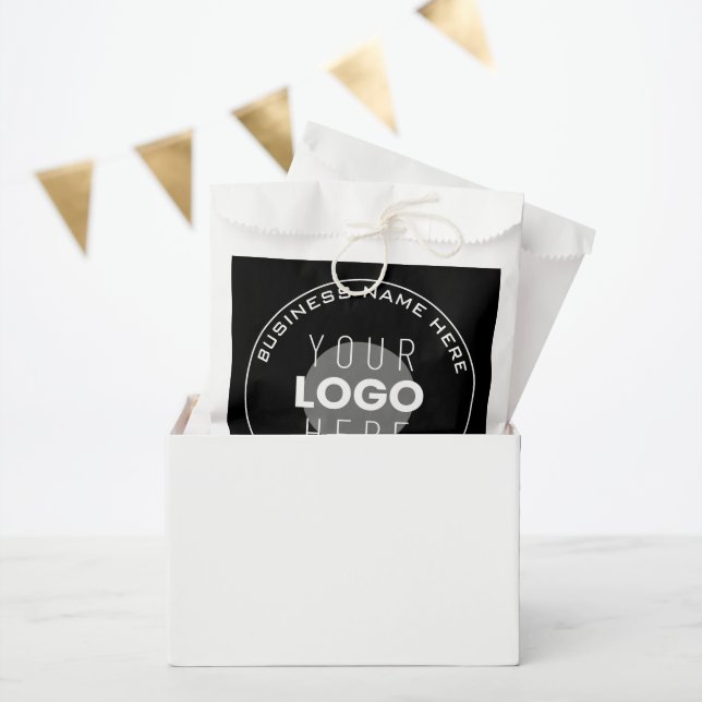 Sachets En Papier Votre nom d'entreprise, site Web + Image télécharg (Fête)
