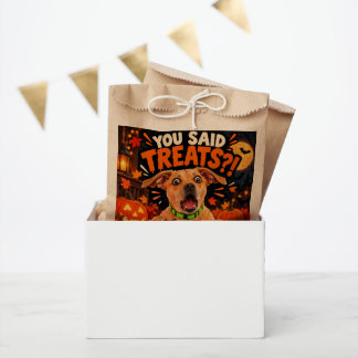 Sachets En Papier Vous avez dit friandises Drôle Surpris Chien Hallo