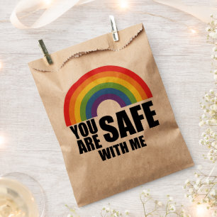 Sachets En Papier Vous êtes en sécurité avec moi Fierté LGBTQ arc-en