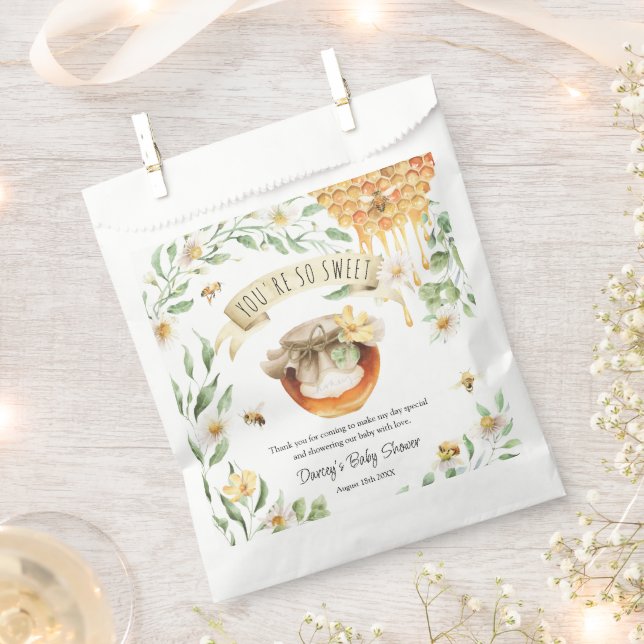 Sachets En Papier Vous êtes tellement doux HoneyBee Merci Baby showe (Coupé)