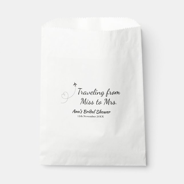 Sachets En Papier Voyage enterrement de vie de jeune fille ajouter n (Devant)