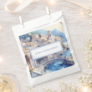 Sachets En Papier Vue élégante de la côte d'Amalfi Italie
