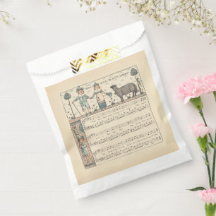Sachets En Papier Walter Crane Baa Baa Mouton Noir Comptine