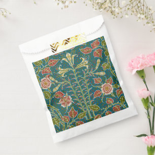 Sachets En Papier Walter Crane Fleur de lys et rose florale vintage