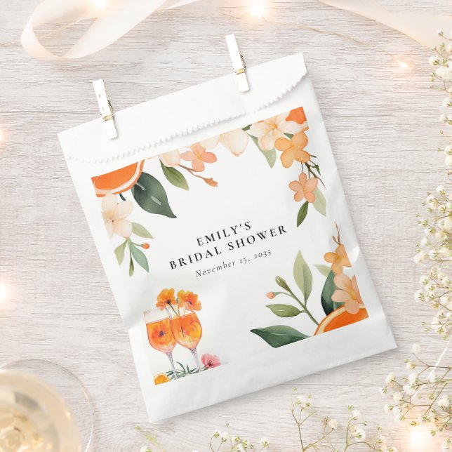 Sachets En Papier Watercolor Aperol Spritz Baby Shower de mariage (Coupé)