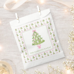 Sachets En Papier Watercolor Mahjong Christmas Tree Party