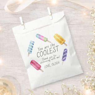 Sachets En Papier Watercolor Summer Popsicle Anniversaire Merci