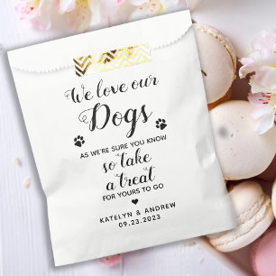 Sachets En Papier We Lots Our Dogs Biscuit Bar Dog Treat Mariage Fav