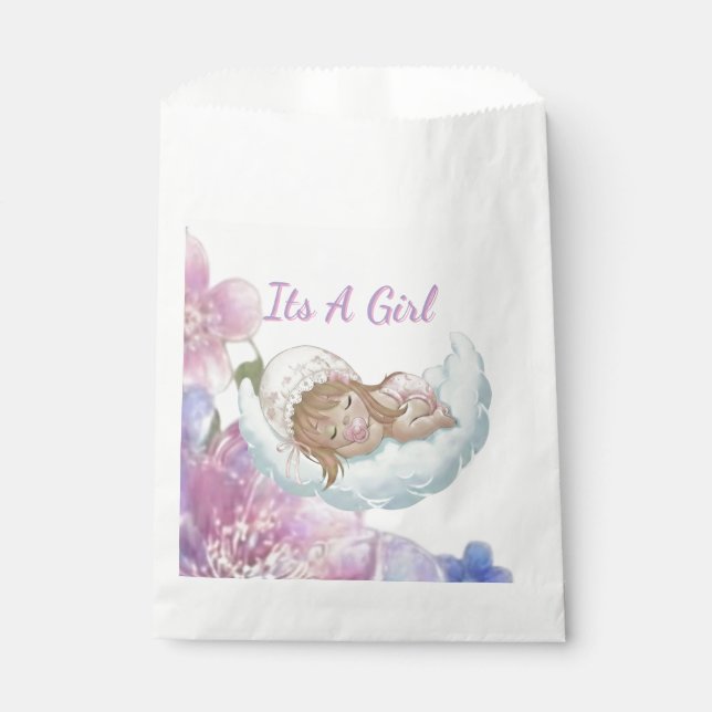 Sachets En Papier Welcome Little Baby Girl (Devant)