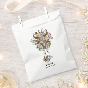 Sachets En Papier Western Country Cowboy Boho Cow Mariage crâne