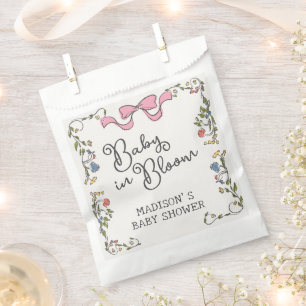 Sachets En Papier Whimsica Garden Party Doodle Baby shower floral