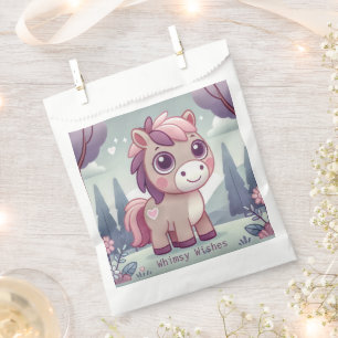Sachets En Papier Whimsy souhaite Pony Rose Party Favoriser le sac