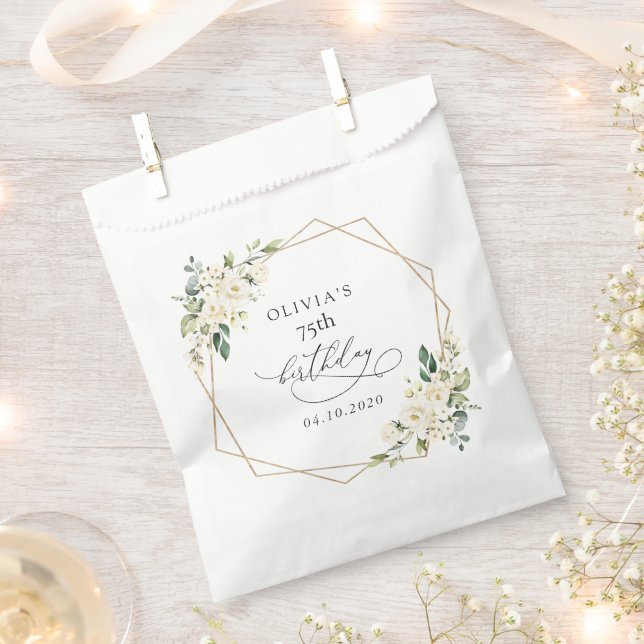 Sachets En Papier White Flowers, Cream Flowers, Boho, Birthday (Coupé)