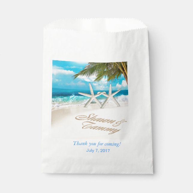 Sachets En Papier White Sands Starfish Beach Mariage (Devant)