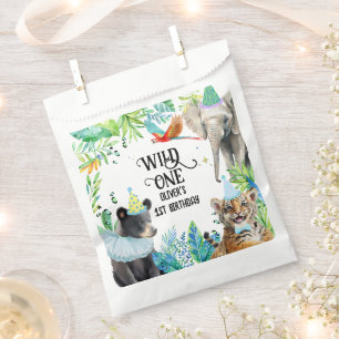 Sachets En Papier Wil Birthday Safari Animaux