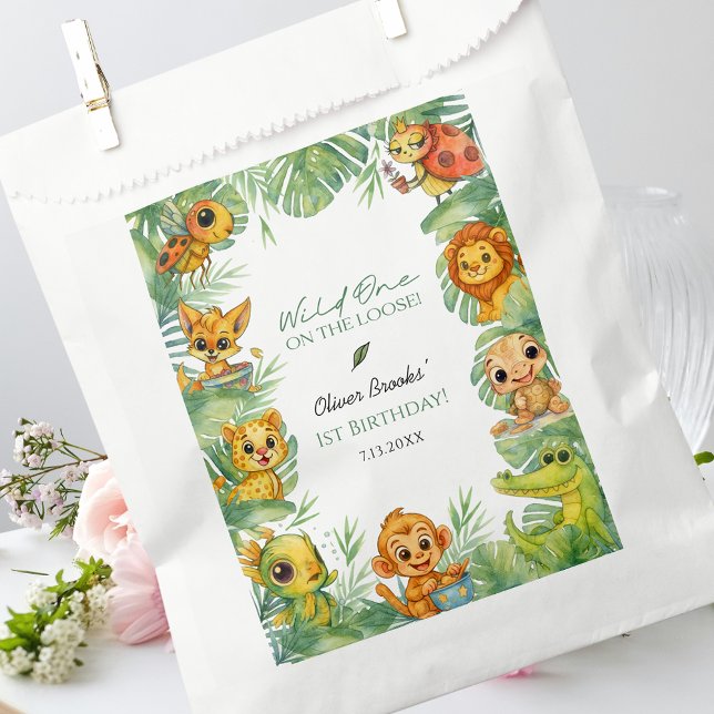 Sachets En Papier Wild One 1st Birthday Jungle Party Favor Bag (Wild One 1st Birthday Jungle Party Favor Bag)