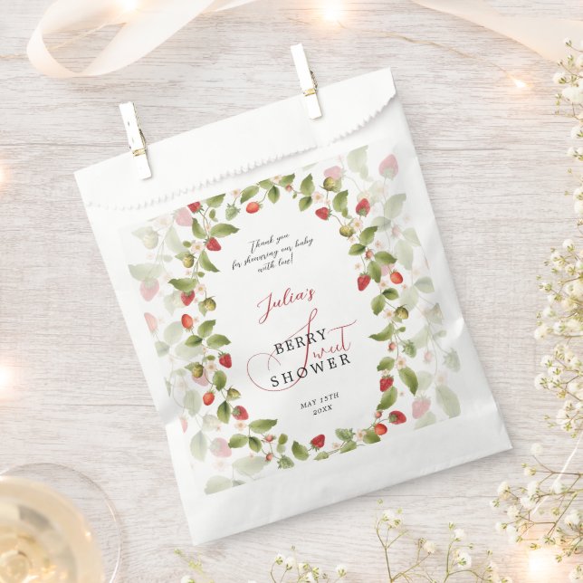 SACHETS EN PAPIER WILD STRAW BERRY SWEET BABY SHOWER (Coupé)