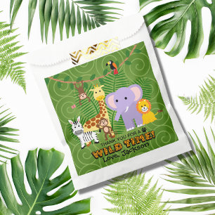 Sachets En Papier Wild Zoo Animal Jungle Safari Anniversaire Merci