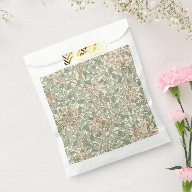 Sachets En Papier William Morris Honeysuckle Vert Floral (Scellé)