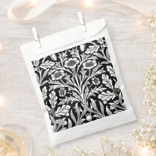 Sachets En Papier William Morris Vintage motif chêne noir et blanc