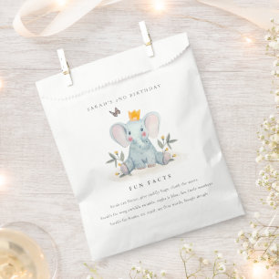 Sachets En Papier Woodland Baby Elephant Foliing Fun Facts Anniversa