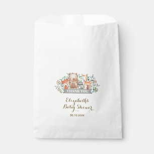 Sachets En Papier Woodland Baby shower / Fête des animaux de la forê