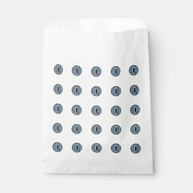 Sachets En Papier Yeux à points bleu d'Halloween (Devant)