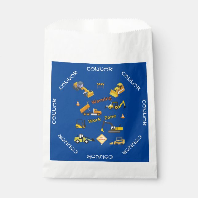 Sachets En Papier Zone de travail d'avertissement de construction pe (Devant)