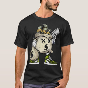 Sacoche argent avec drôle gangsta huster t-shirt d