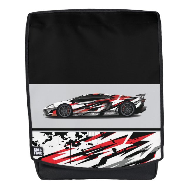 Sacoche de sac à dos pour voiture sport (Devant)