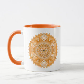 Sacral Chakra Orange Mandala Mug Deux Tons