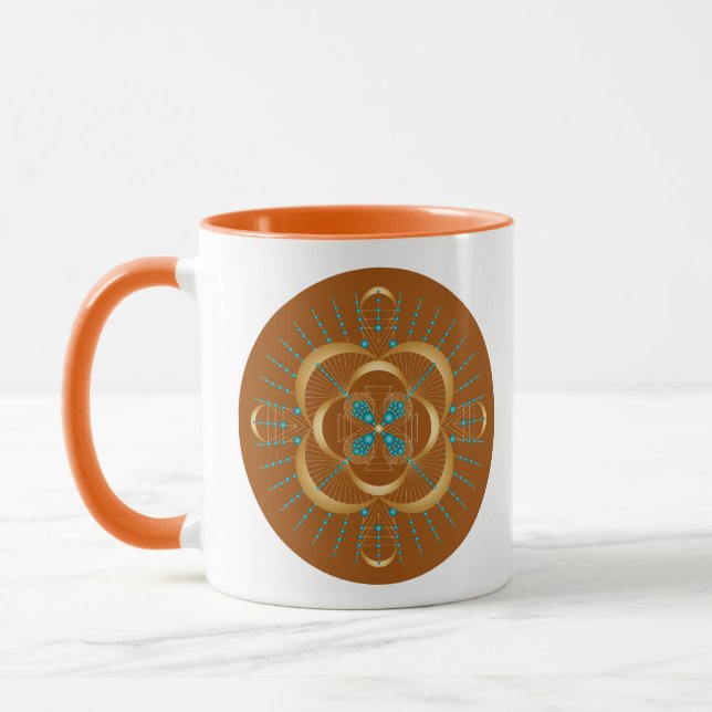 Sacral Chakra Shadow Mandala Mug Deux Tons (Gauche)