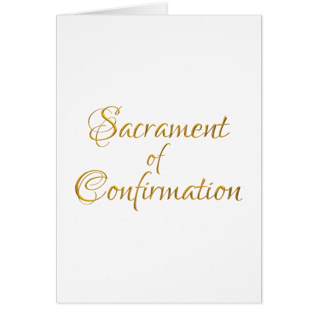 Sacrament de confirmation de Golden 3D Look (Devant)