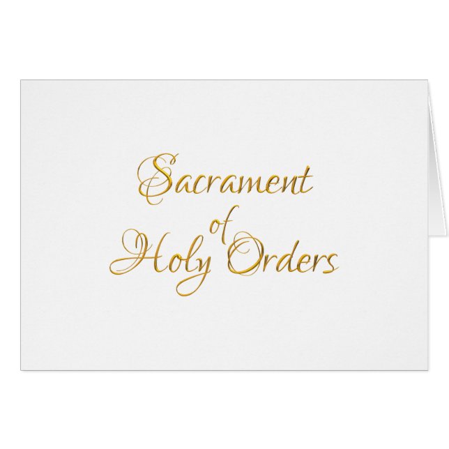 Sacrament of Holy Orders Golden 3D Look (Devant horizontal)