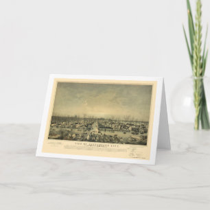 Sacramento, carte panoramique de CA - 1850