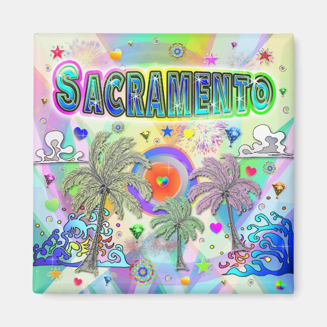 Sacramento Deep Dream Magnet (Devant)