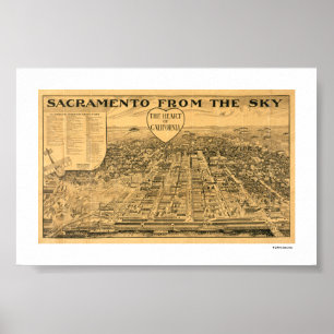 Sacramento from the Sky, 1923 Poster