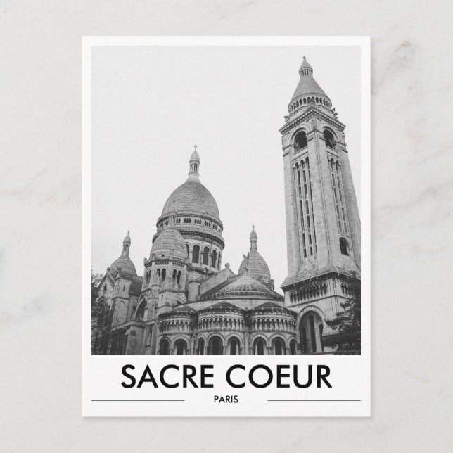 Sacré Coeur Church Paris Photo Carte postale (Devant)