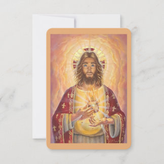 Sacré Coeur de Jésus Carte de prière d'art dévotio