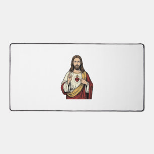 Sacré-Cœur Jésus Gravure Vintage Art Vectoriel_1