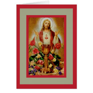 Sacré Coeur Jésus Rose Chalice Rosaire