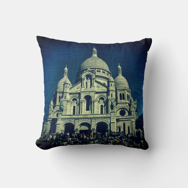 Sacré-Cœur Montmartre Toile Paris Coussin Jetable (Recto)