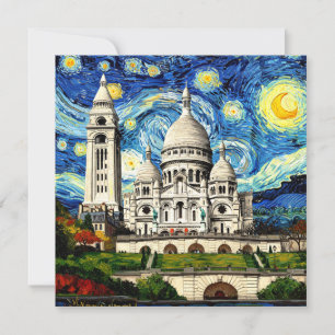 Sacre-Coeur Paris France Nuit étoilée